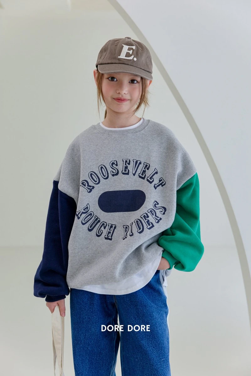 Double Fleece Colorblock Sweatshirt by Dore Dore for Child - view 7