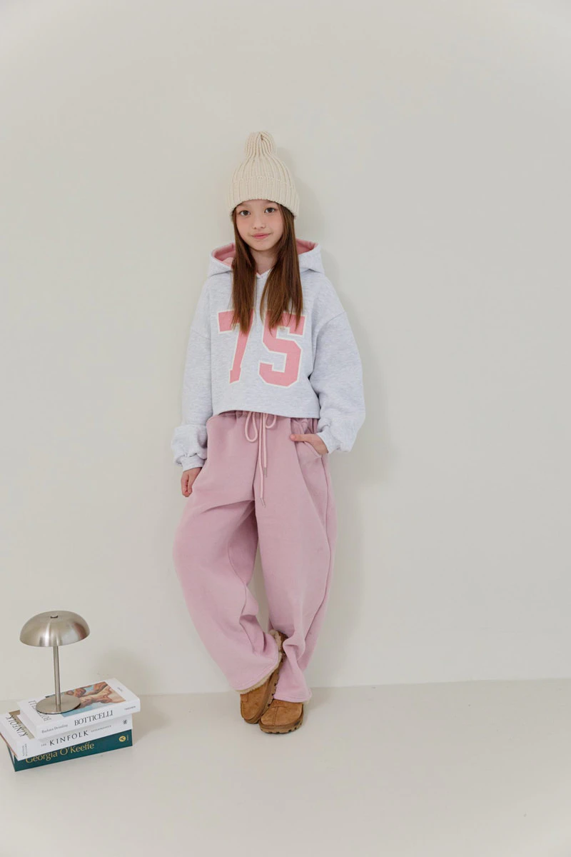 Double Fleece 75 Crop Hoodie by Dore Dore for Child - view 12