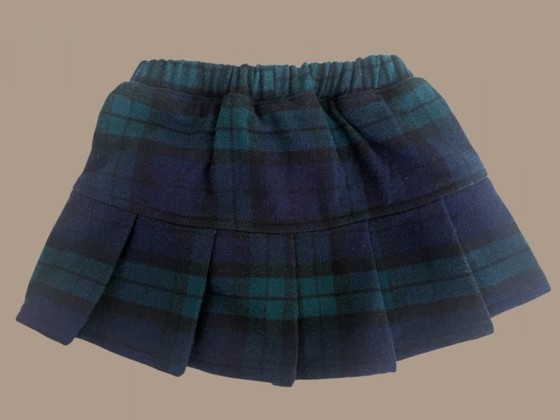 Woolen Check Pleated Skirt Pants by Dore Dore for Child - view 4