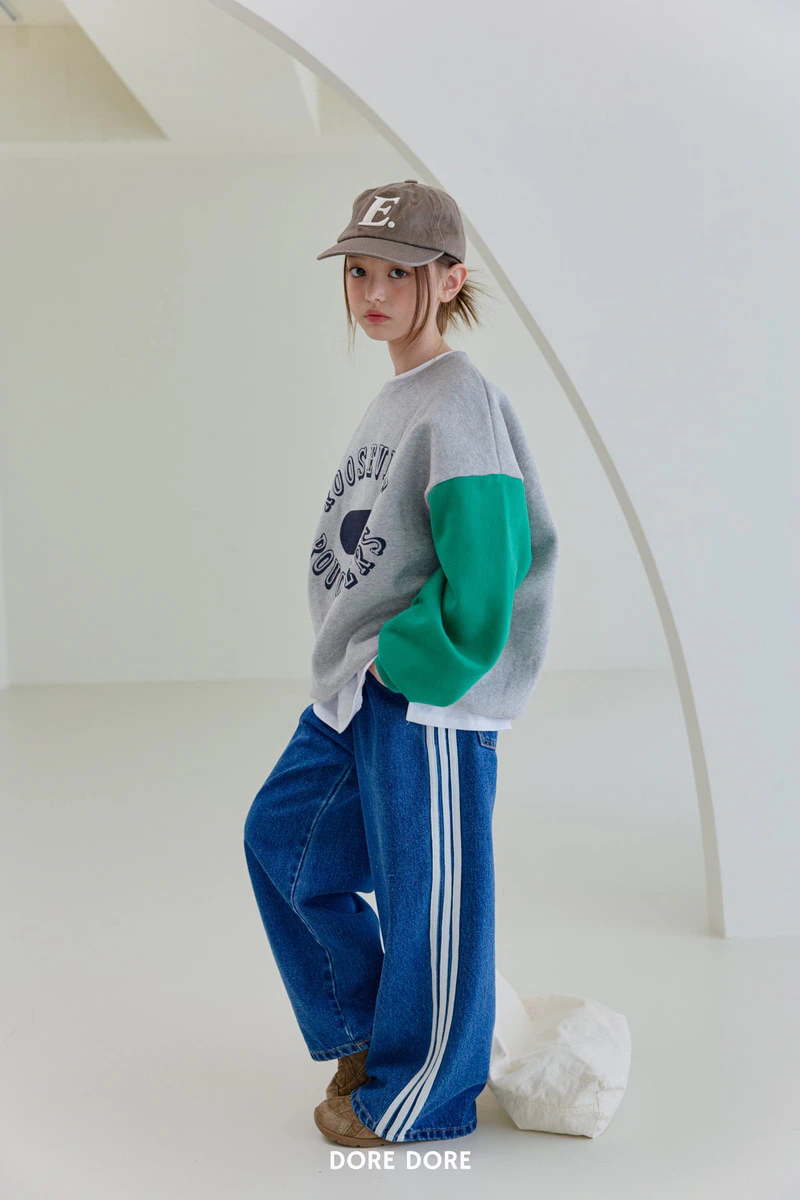 Double Fleece Colorblock Sweatshirt by Dore Dore for Child - view 8