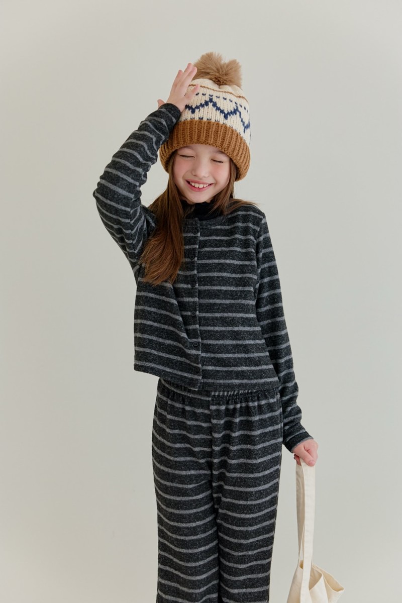 Boucle Peach Cardigan by Dore Dore for Child - view 11