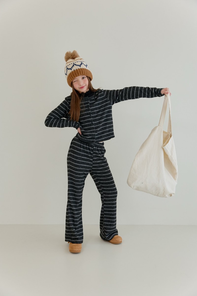 Boucle Peach Cardigan by Dore Dore for Child - view 12