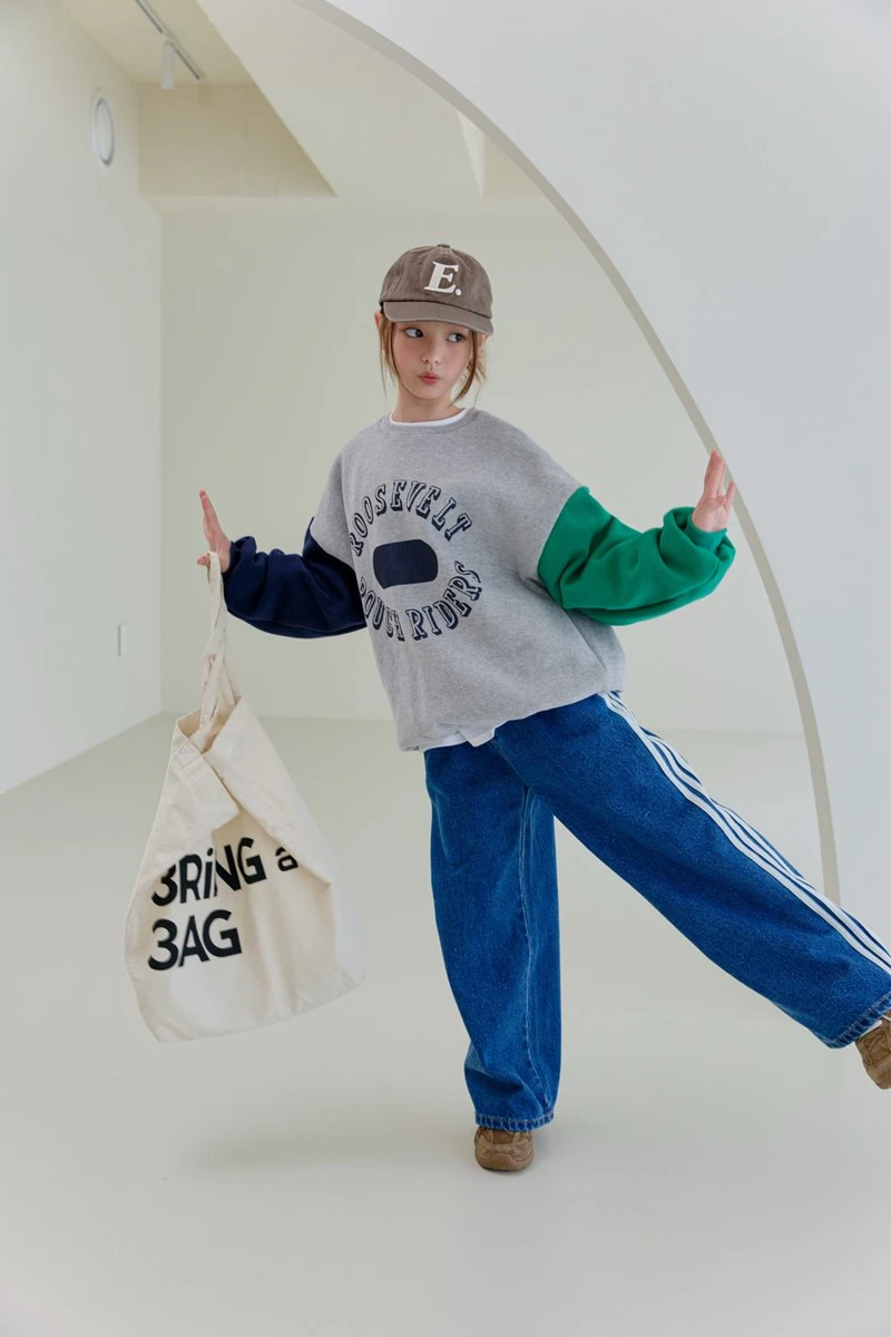 Double Fleece Colorblock Sweatshirt by Dore Dore for Child - view 10