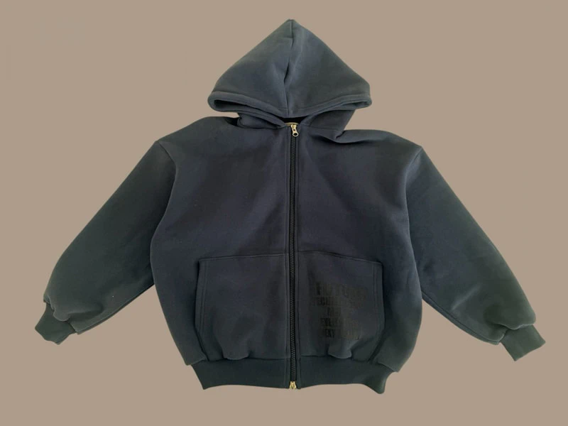 Double Fleece Overfit Hooded Zip-up by Dore Dore for Child - view 5