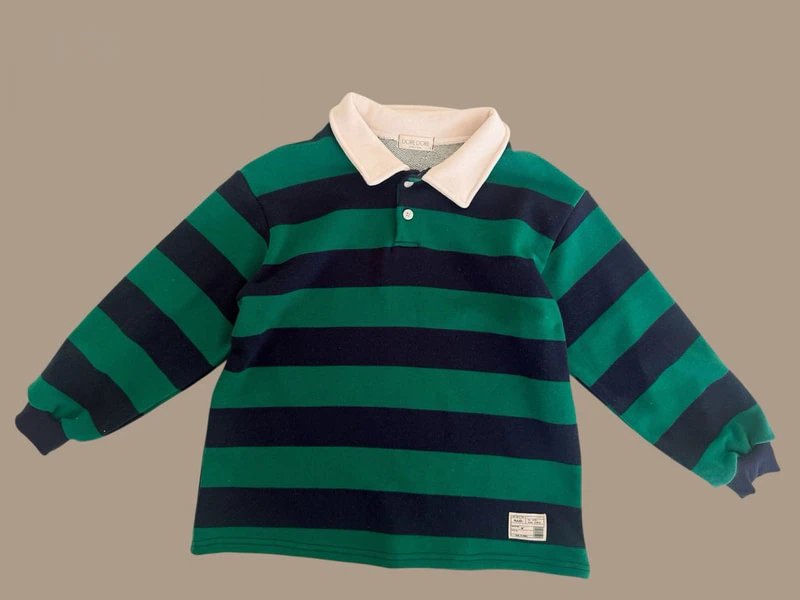 Denggang Striped Collar Tee by Dore Dore for Child - view 5