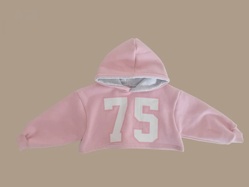 Double Fleece 75 Crop Hoodie by Dore Dore for Child - view 3