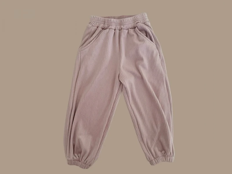 Mink Velour Jogger Pants by Dore Dore for Child - view 3