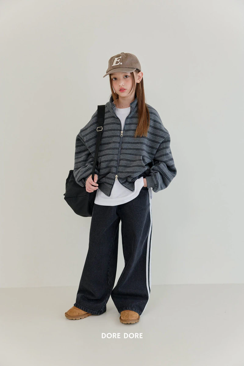 Three-line Denim Pants by Dore Dore for Child - view 1