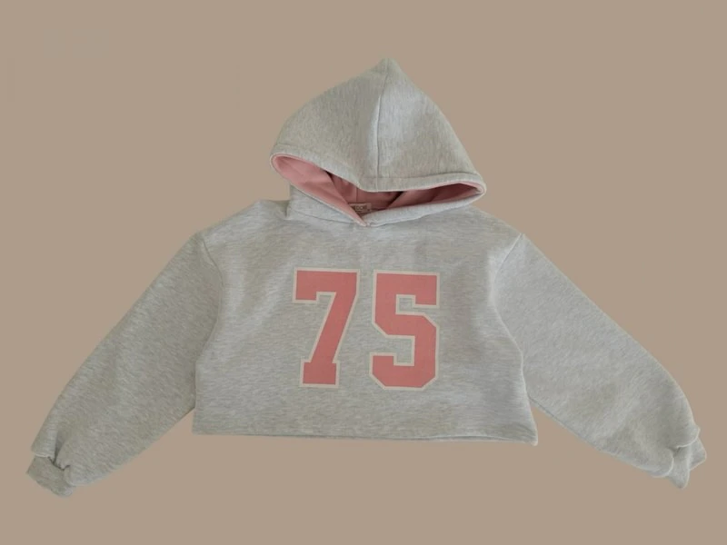 Double Fleece 75 Crop Hoodie by Dore Dore for Child - view 4