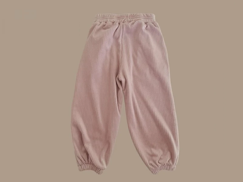 Mink Velour Jogger Pants by Dore Dore for Child - view 4