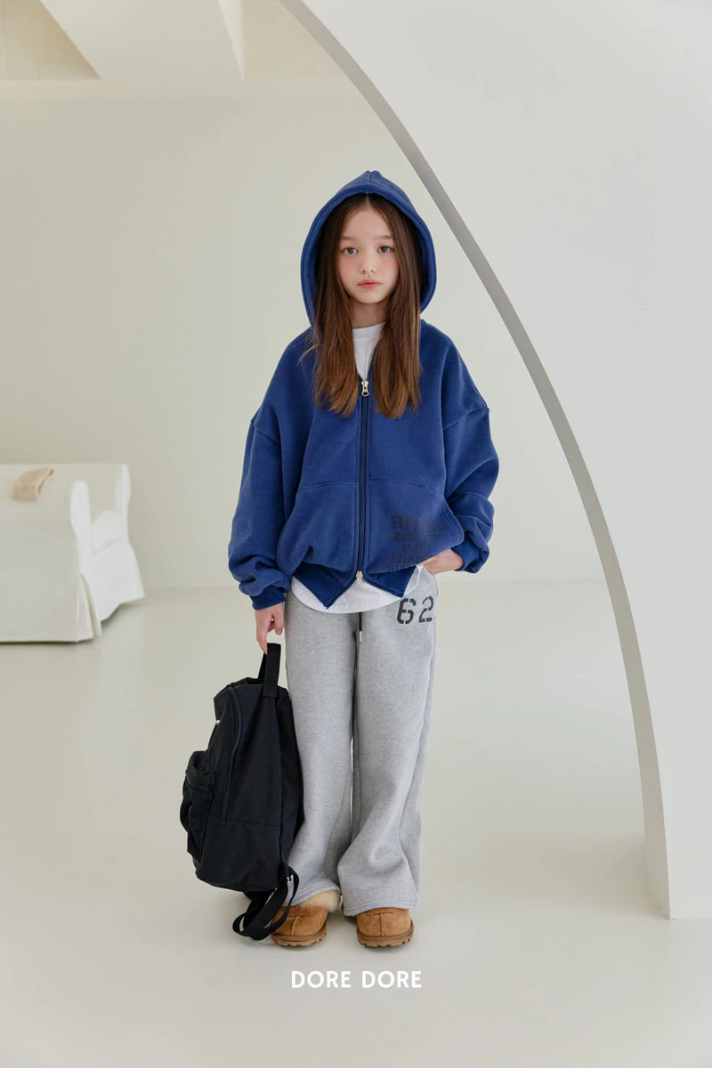Double Fleece Overfit Hooded Zip-up by Dore Dore for Child - view 9