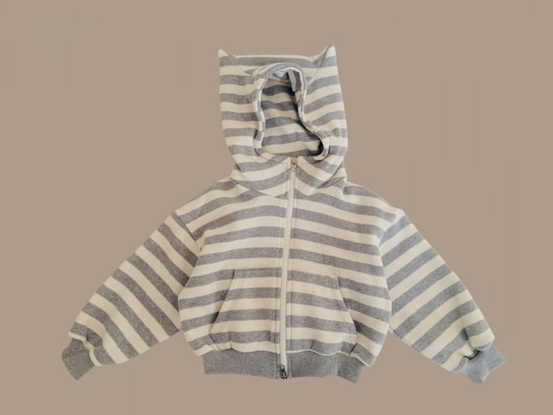 Double Fleece Cat Hooded Zip-up by Dore Dore for Child - view 3