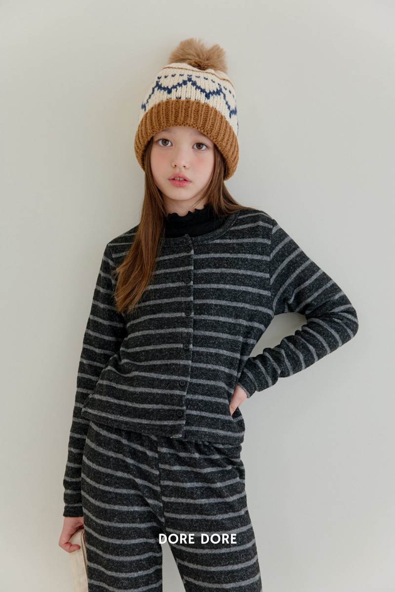 Boucle Peach Cardigan by Dore Dore for Child - view 1