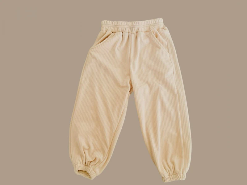Mink Velour Jogger Pants by Dore Dore for Child - view 5