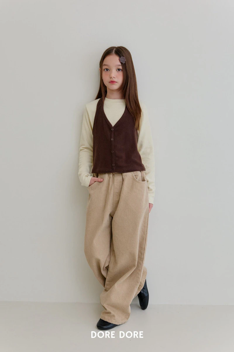 Mongsil Peach Halter Cardigan Tee by Dore Dore for Child - view 1
