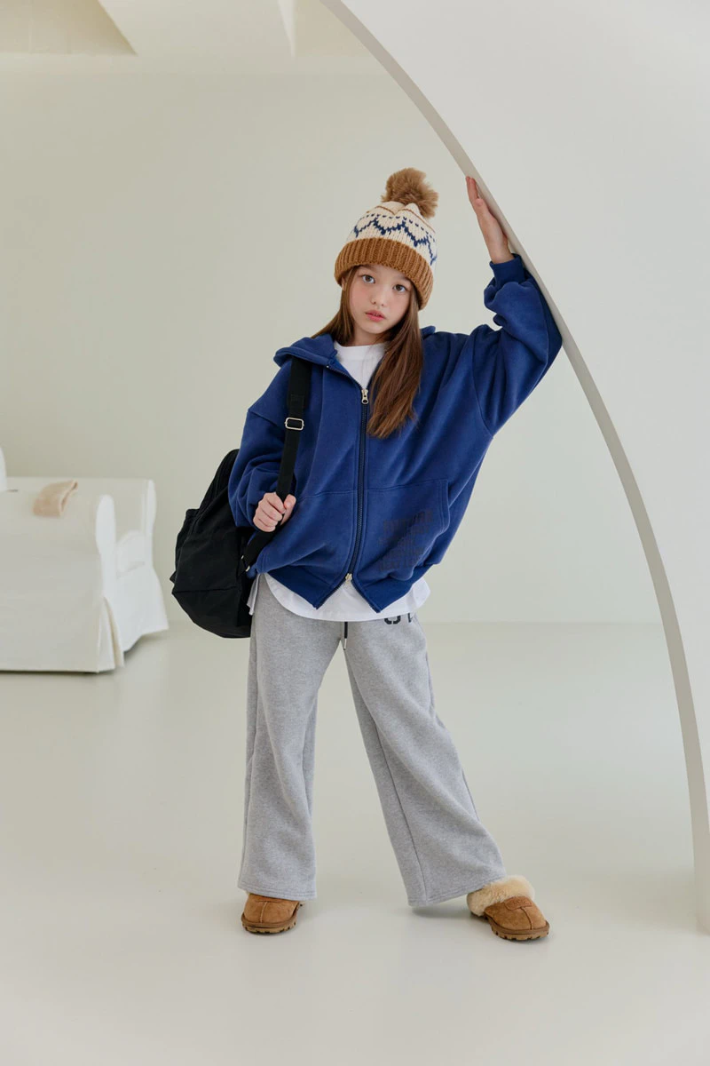 Double Fleece Overfit Hooded Zip-up by Dore Dore for Child - view 10