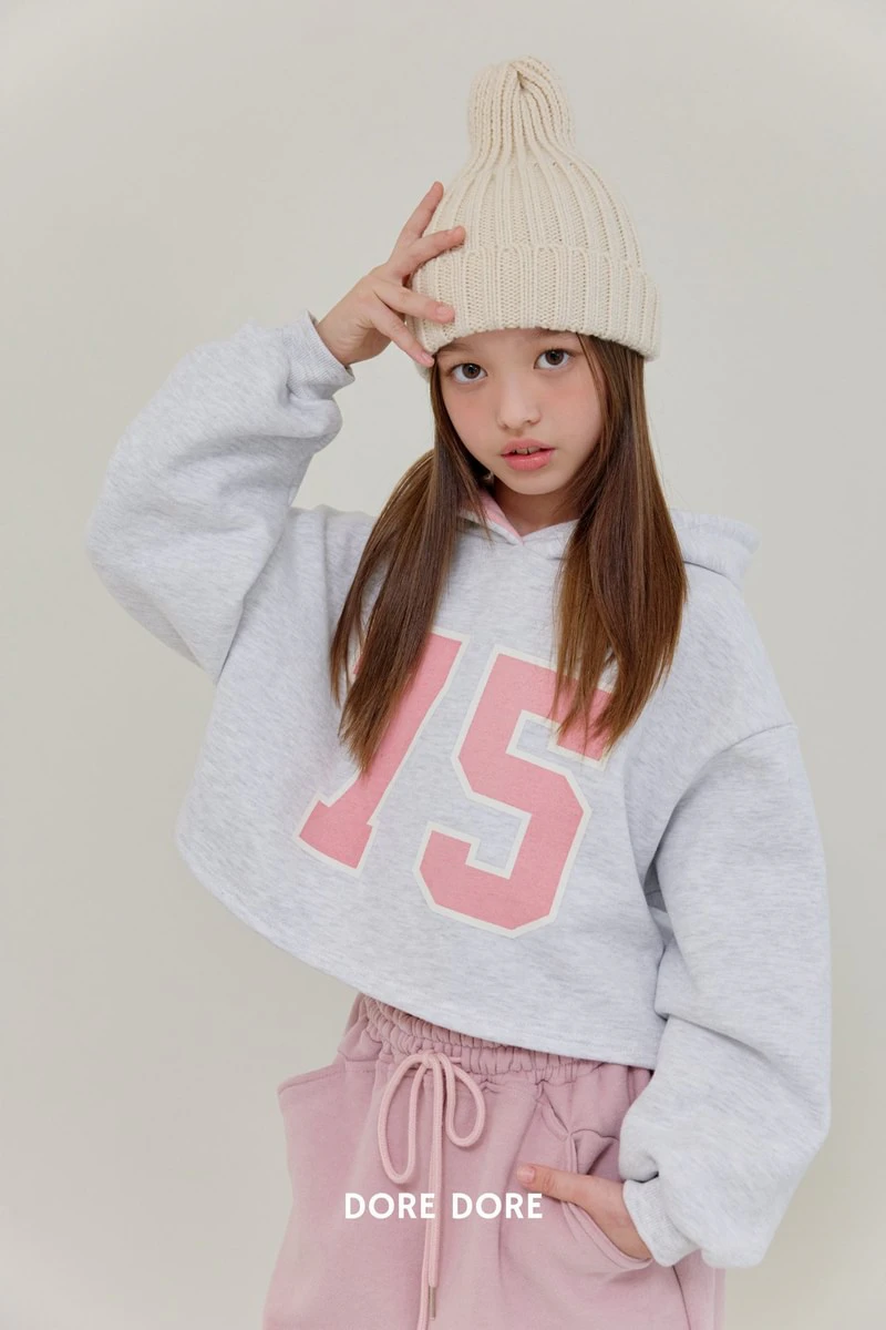 Double Fleece 75 Crop Hoodie by Dore Dore for Child - view 6