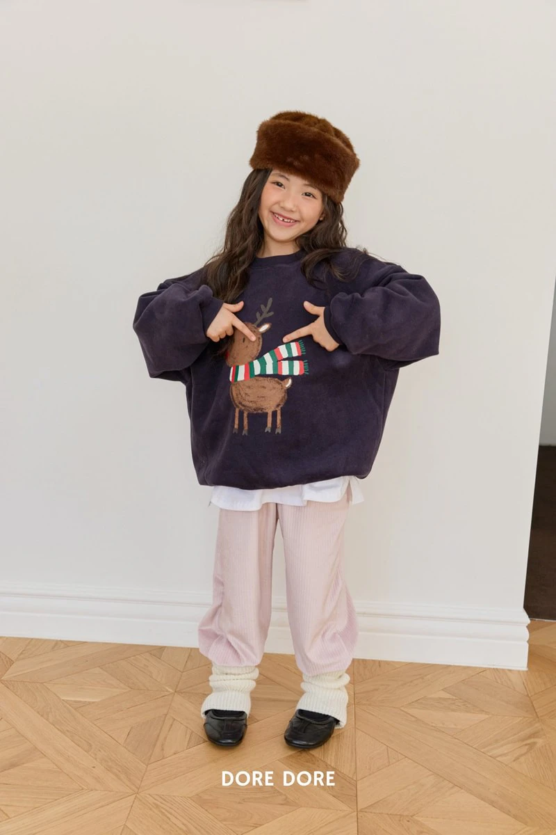 Mink Velour Jogger Pants by Dore Dore for Child - view 8