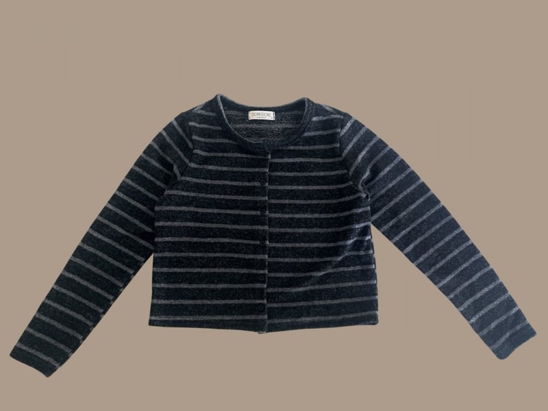 Boucle Peach Cardigan by Dore Dore for Child - view 5