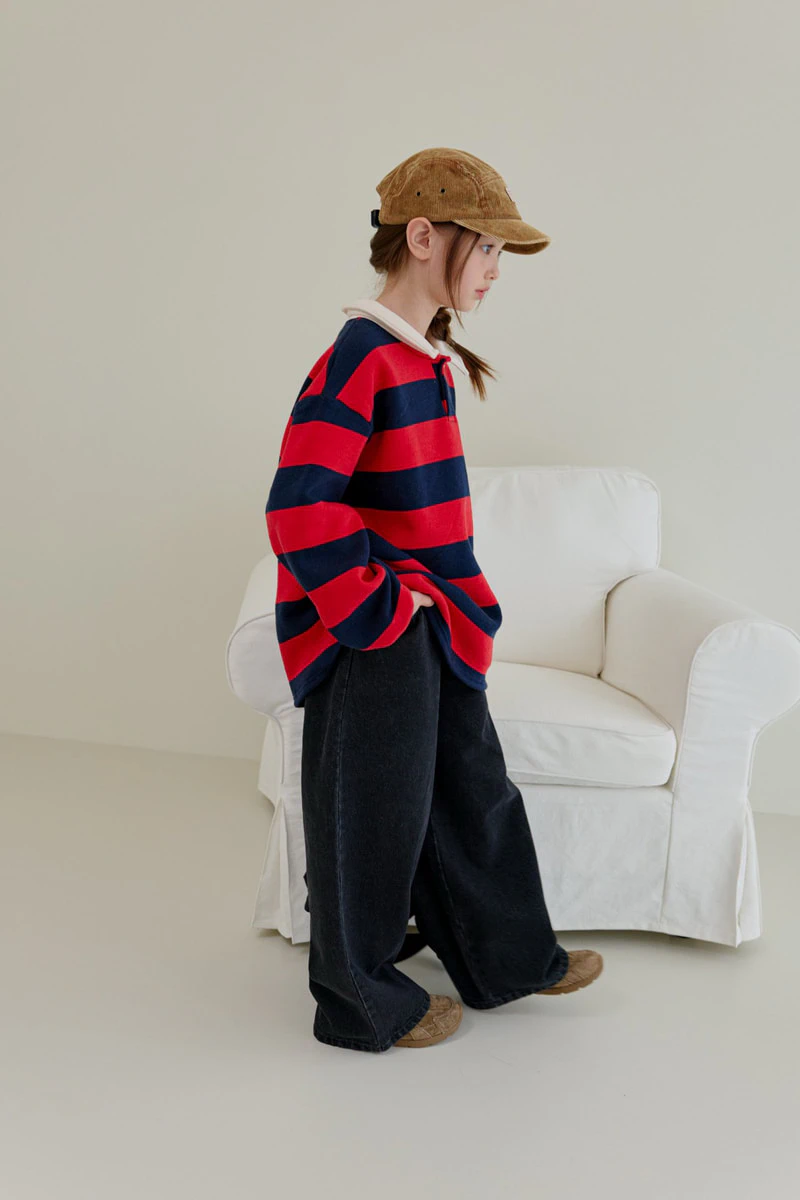 Denggang Striped Collar Tee by Dore Dore for Child - view 11
