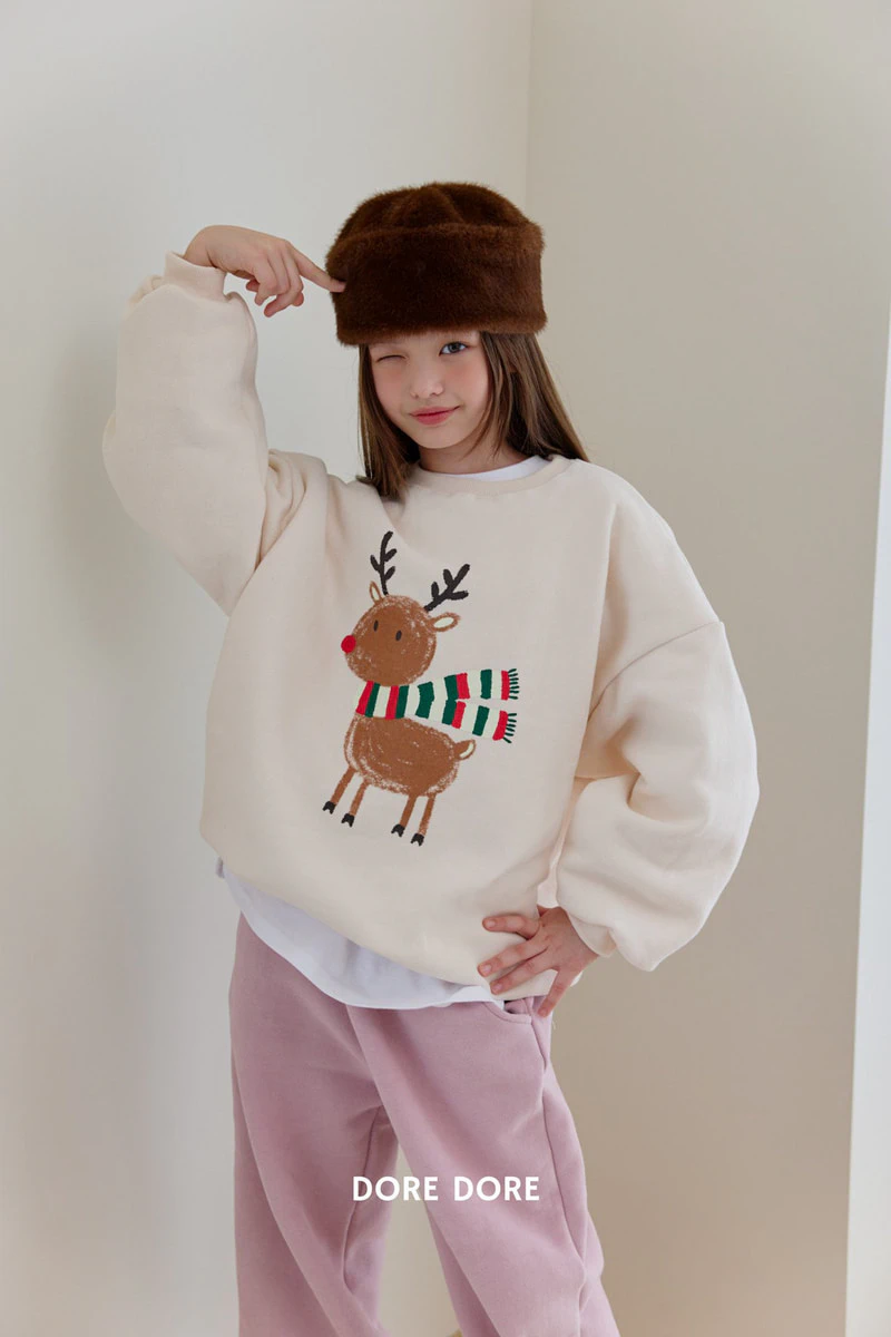 Double Fleece Rudolph Sweatshirt by Dore Dore for Child - view 9