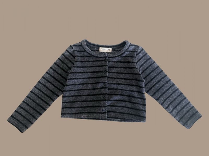 Boucle Peach Cardigan by Dore Dore for Child - view 3