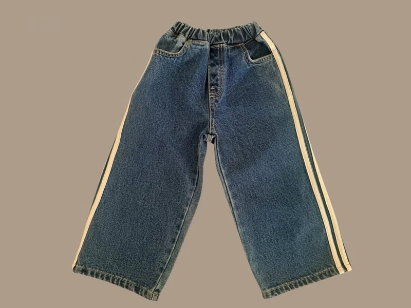 Three-line Denim Pants by Dore Dore for Child - view 5