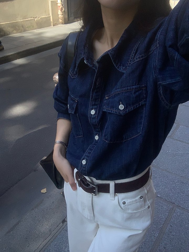 Western Denim Shirt by Dress Room for Women - view 3