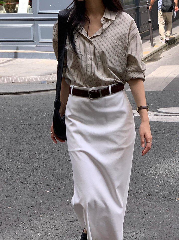 Oblique Stripes Shirt by Dress Room for Women - view 4