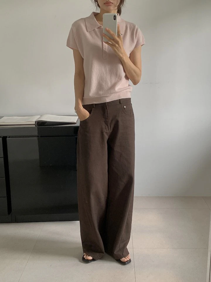 Mocca Cotton Pants by Dress Room for Women - view 2