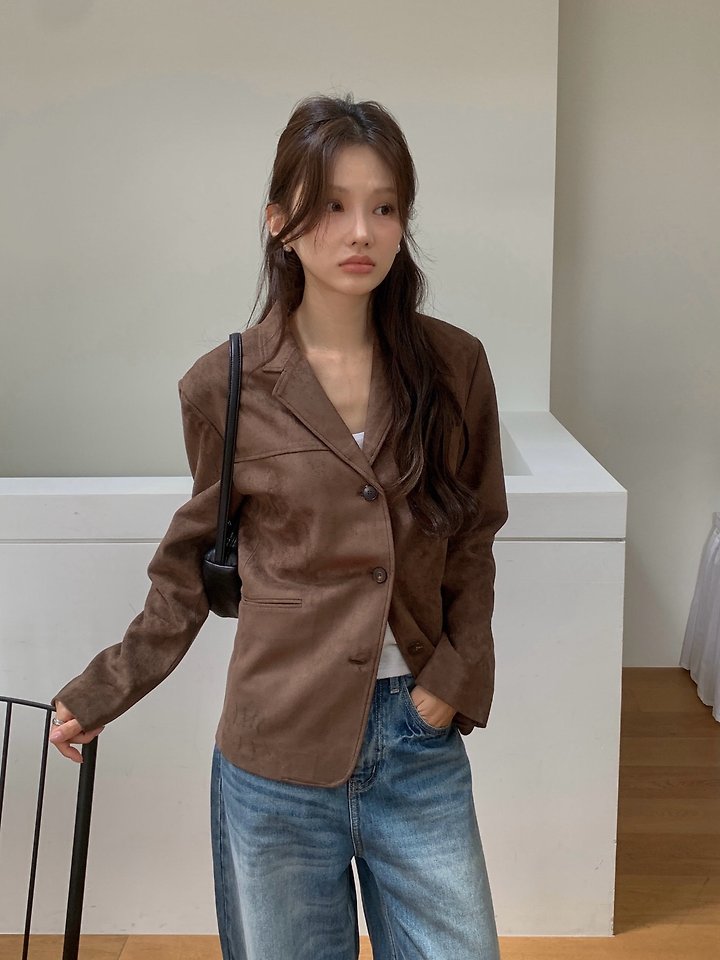 Beni Suede Jacket by Dress Room for Women - view 9