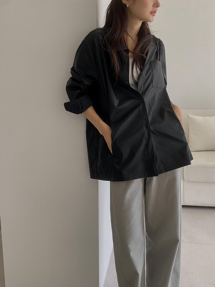 Dobby Leather Shirt by Dress Room for Women - view 8