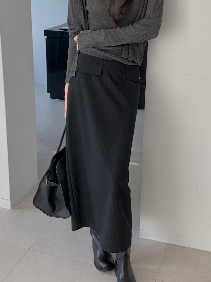 Knot Pinstripe Skirt by Dress Room for Women - view 6