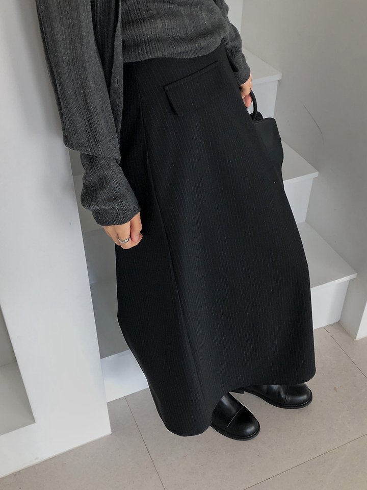 Knot Pinstripe Skirt by Dress Room for Women - view 8