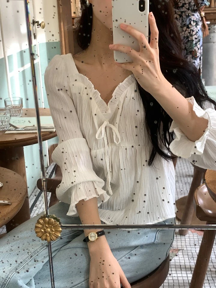 Rosy Ruffle Blouse by Dress Room for Women - view 4