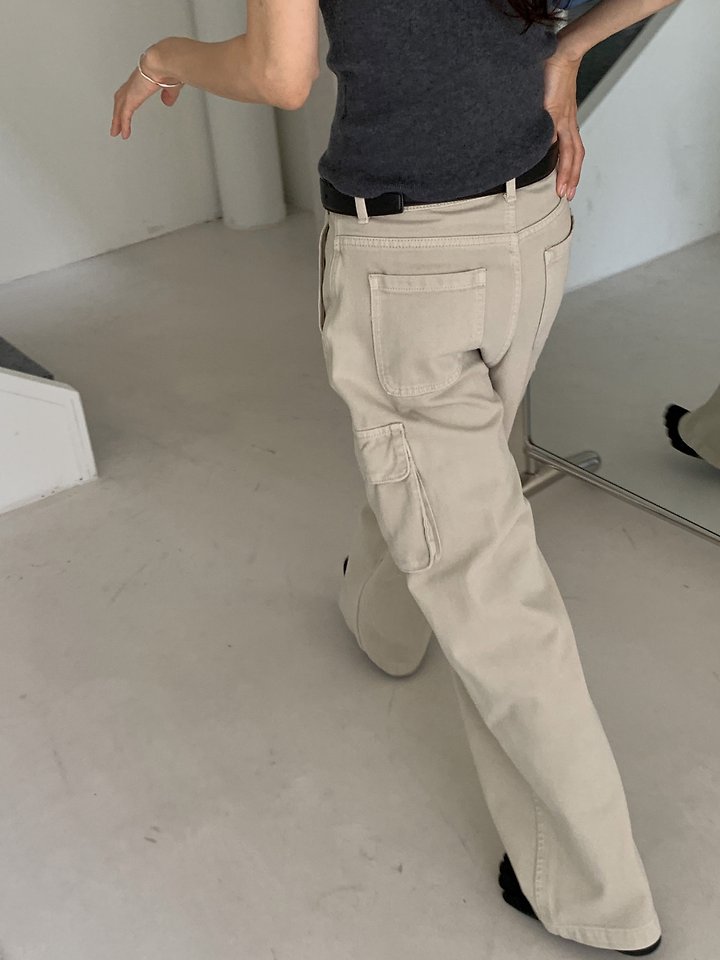 Dyeing Wide Cargo Pants by Dress Room for Women - view 11