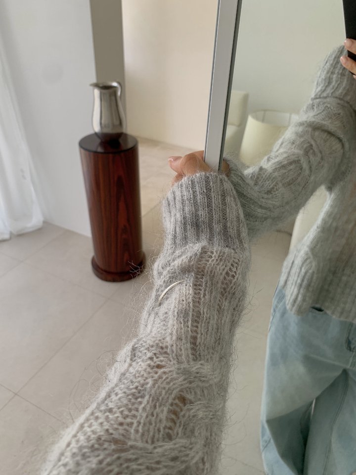 Cable Wool Off-Shoulder Knit by Dress Room for Women - view 10