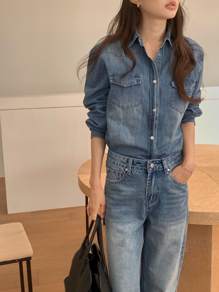 Ebb Denim Shirt by Dress Room for Women - view 4