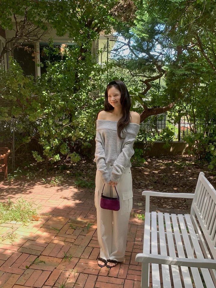 Fluffy Off-Shoulder Knit by Dress Room for Women - view 6