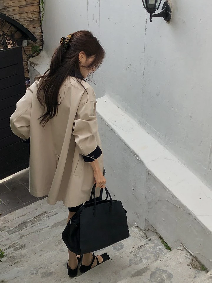 Corduroy Trench Coat by Dress Room for Women - view 8