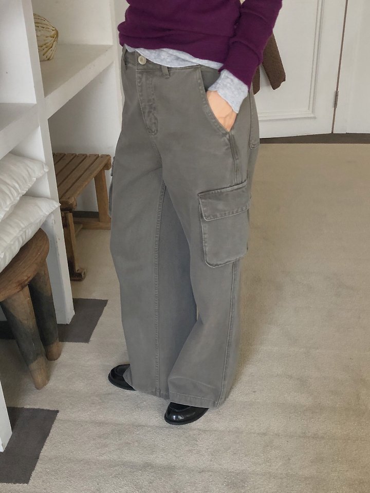 Dyeing Wide Cargo Pants by Dress Room for Women - view 4
