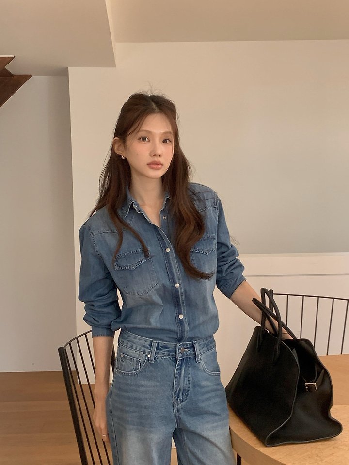 Ebb Denim Shirt by Dress Room for Women - view 3