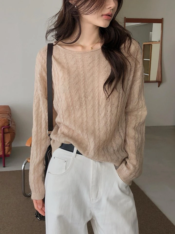 Cable Wool Knit by Dress Room for Women - view 9