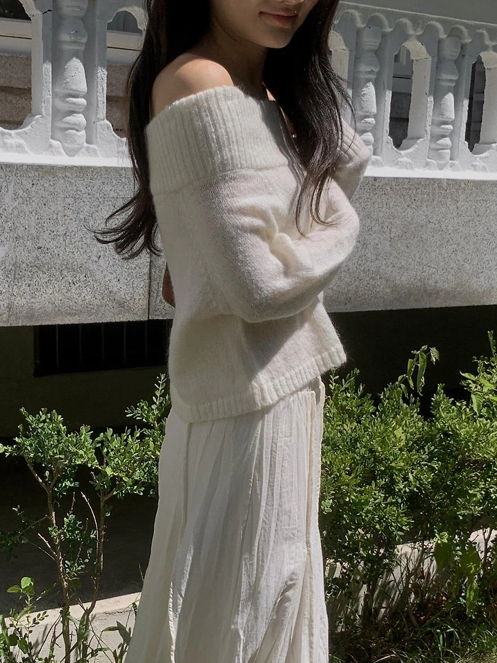 Fluffy Off-Shoulder Knit by Dress Room for Women - view 12
