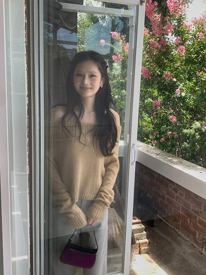 Fluffy Off-Shoulder Knit by Dress Room for Women - view 2