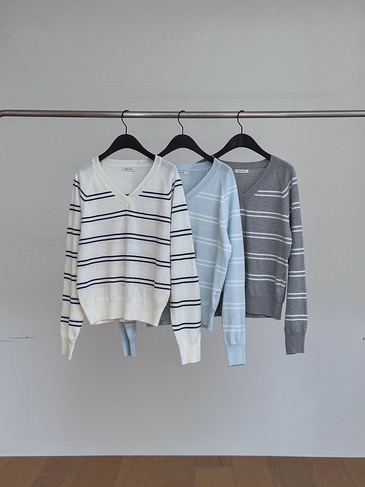 V-Neck Stripe Knit by Dress Room for Women - view 12