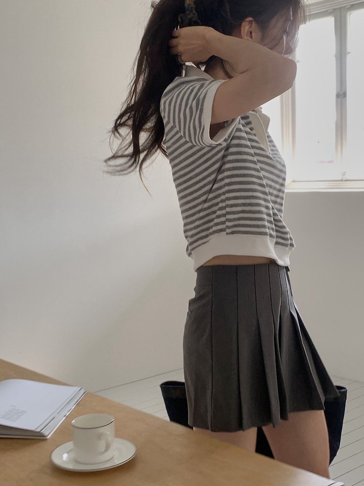 Peak Stripe Collar Knit by Dress Room for Women - view 11
