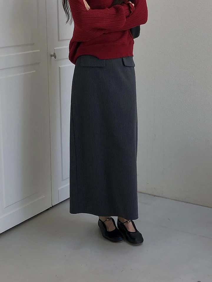 Knot Pinstripe Skirt by Dress Room for Women - view 5