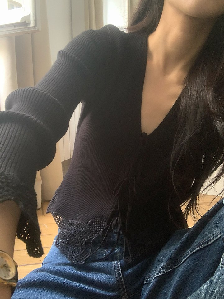 Floral Eyelet Cardigan by Dress Room for Women - view 10