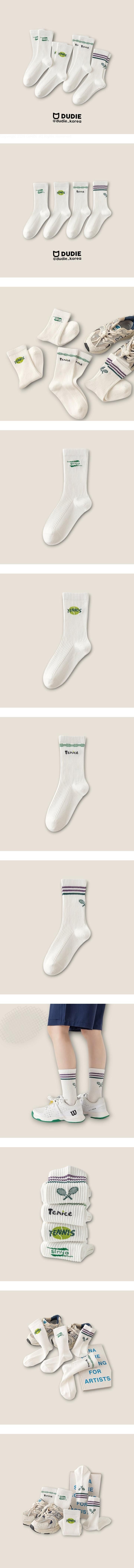 Tennis 4-Pack Socks Set by Dudie for Child - view 1